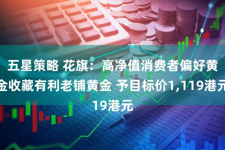 五星策略 花旗：高净值消费者偏好黄金收藏有利老铺黄金 予目标价1,119港元