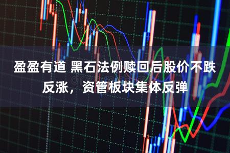 盈盈有道 黑石法例赎回后股价不跌反涨，资管板块集体反弹